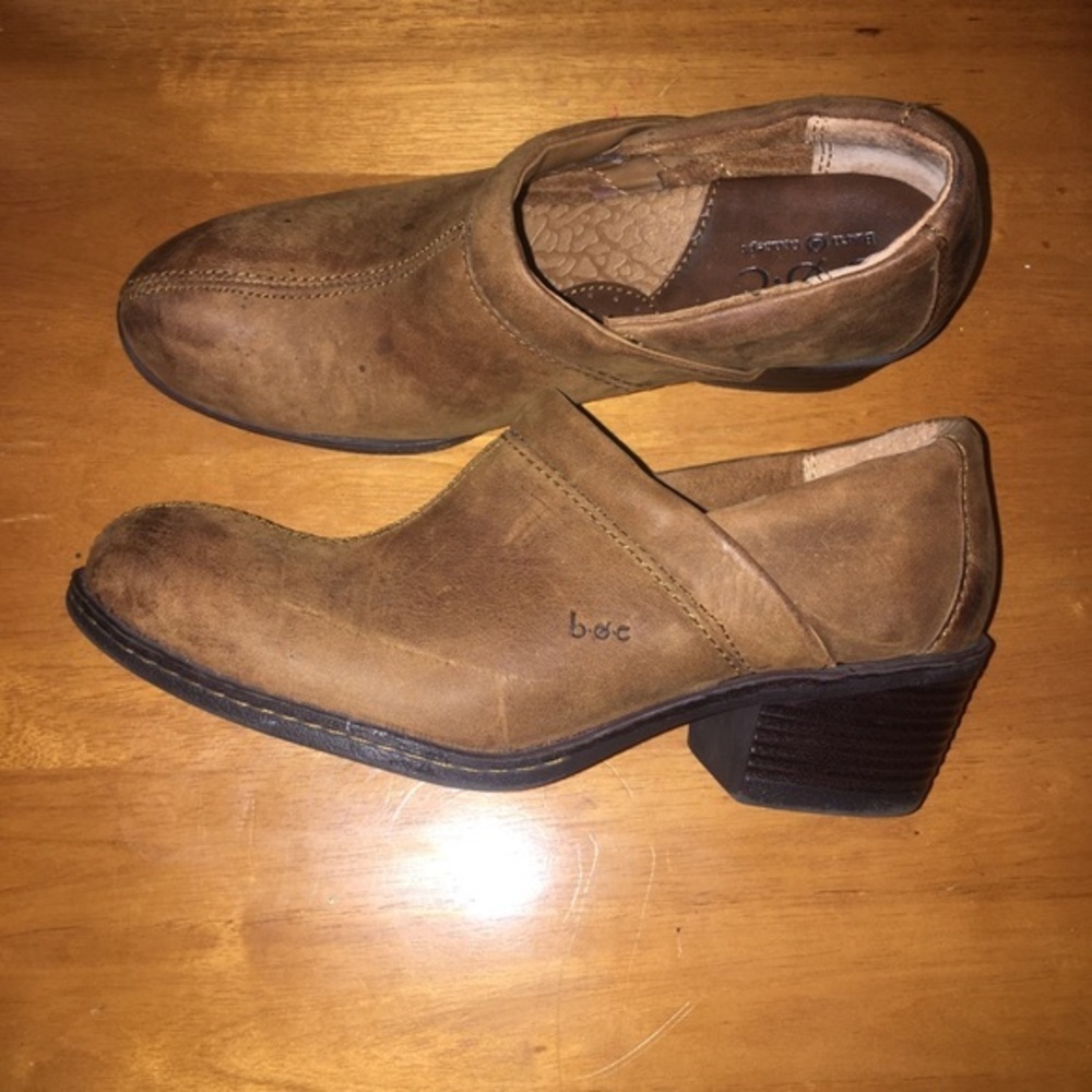 b.o.c. born concept Katy Brown leather bootie clog